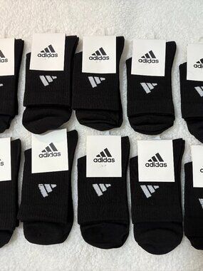 Adidas Athletic Cushioned Crew Socks 10 Pairs